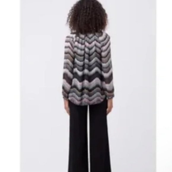 Diane Von Furstenberg Saylor Pastel Stripe Blouse Sz 8 MSRP $175 - Picture 5 of 12